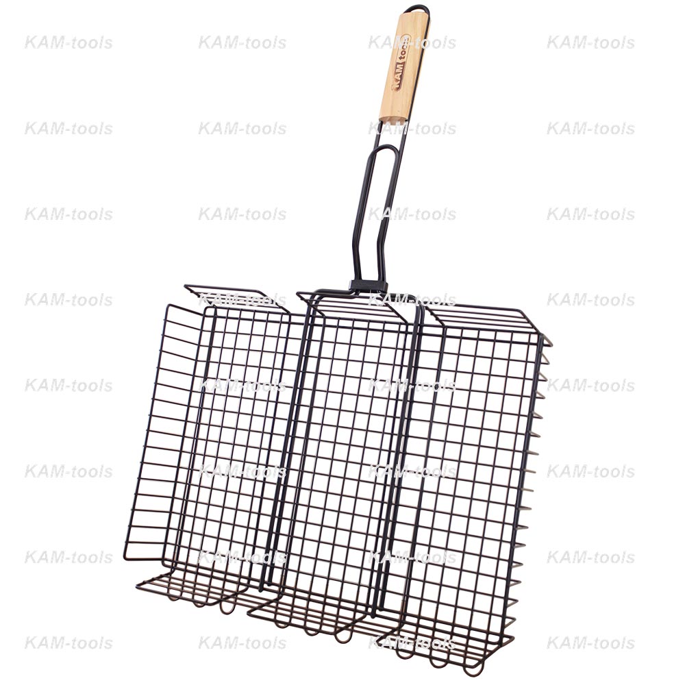 Решетка-гриль KAM-tools 400х300х70 мм с антипригарным покрытием Решетка-гриль KAM-tools 400х300х70 мм с антипригарным покрытием