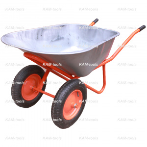 Тачка строительная WB 6418S 2-х кол(110л.оц.надув) Р Тачка строительная WB 6418S 2-х кол(110л.оц.надув) Р