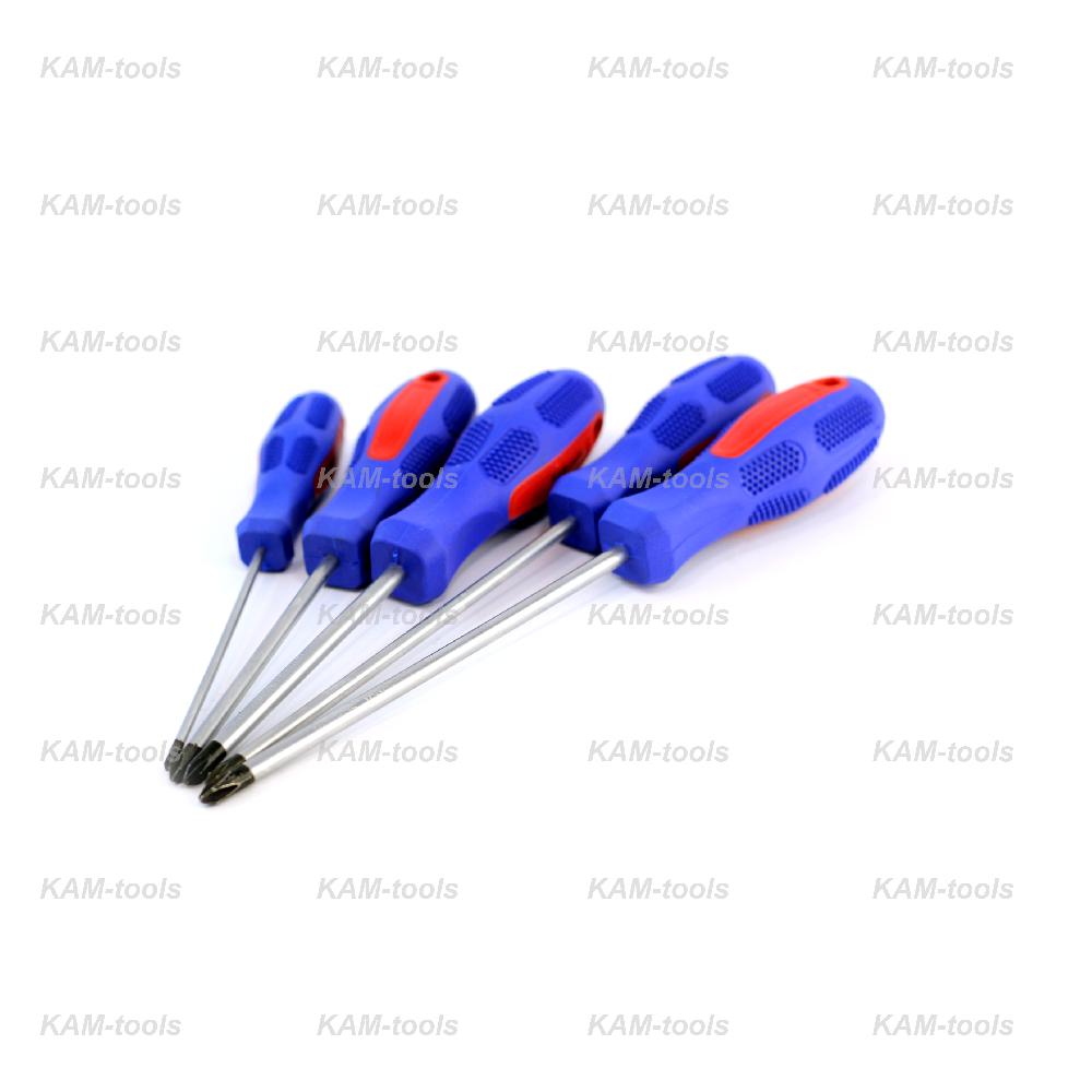 Отвертка обрезин KAM-tools крест 5*100 мм №1, CrV Отвертка обрезин KAM-tools крест 5*100 мм №1, CrV